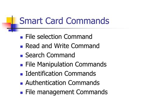 smart card command set|Smart card standards: what do they all .